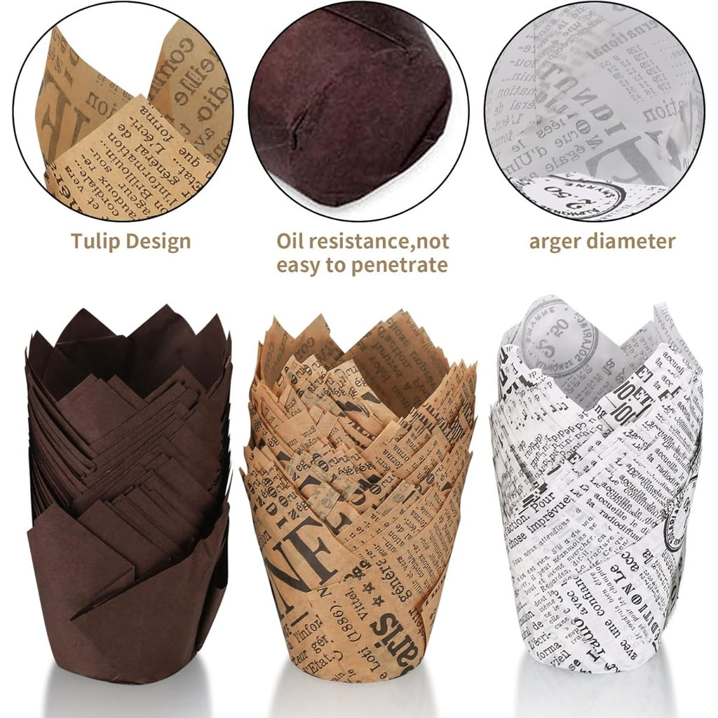 150pcs tulip cupcake liners baking tulip muffin liners paper