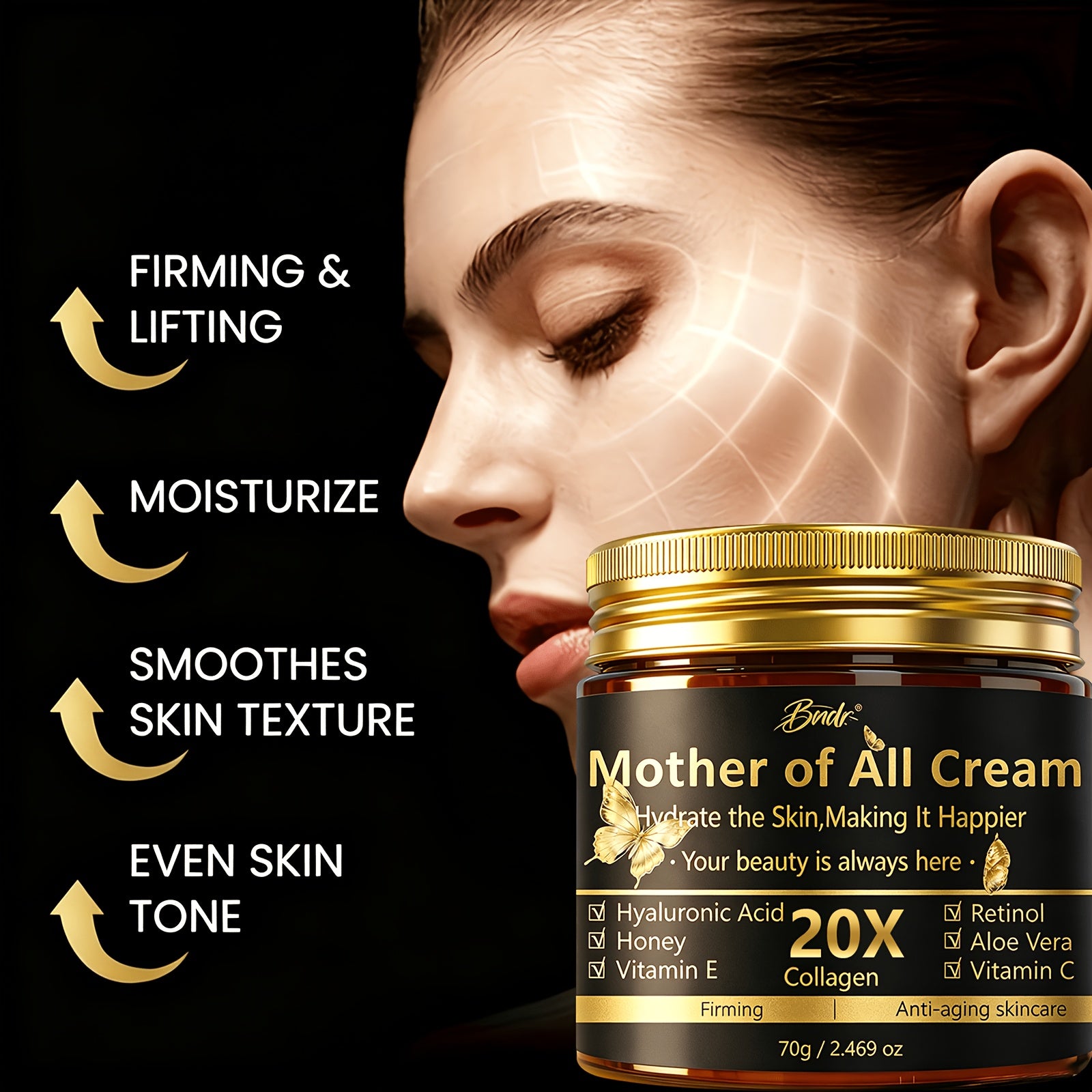 20  night face cream collagen lift tight