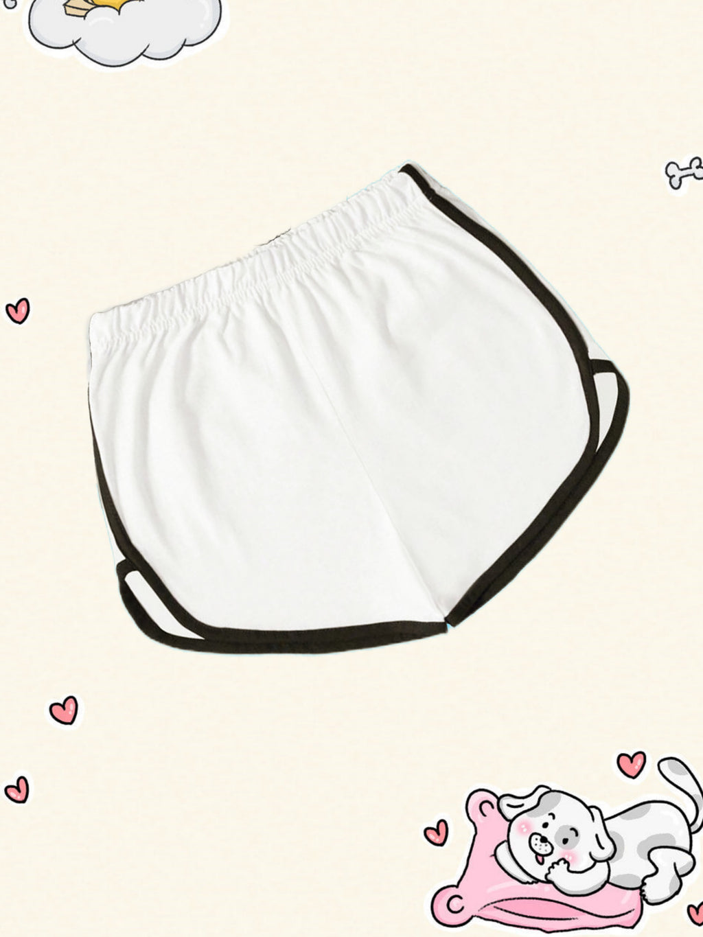 letter print elastic waist shorts casual shorts spring