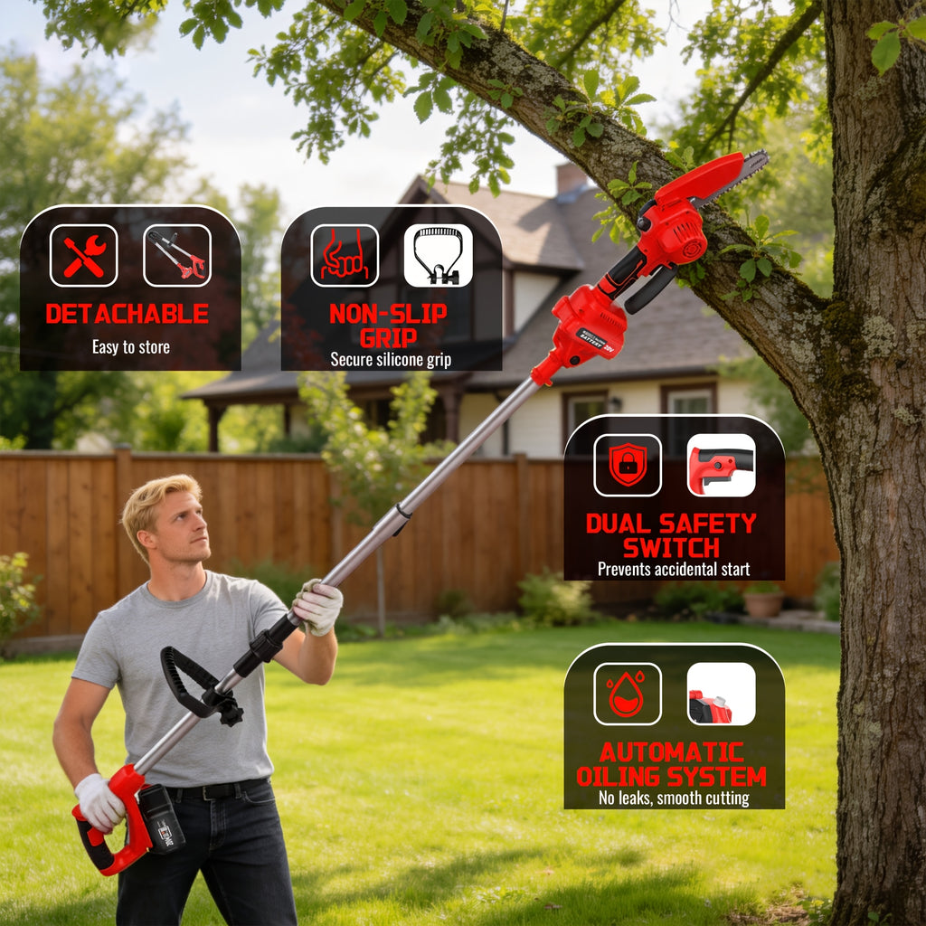 telescopic high branch saw cordless design brushless