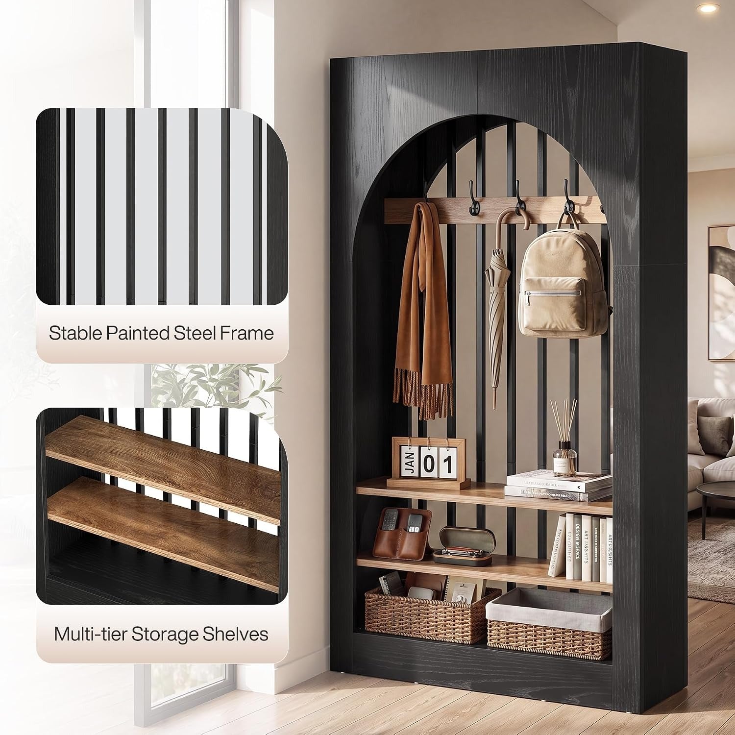 wall room divider 71 arched freestanding wood partition temu