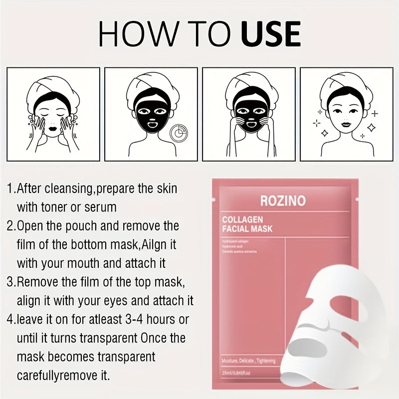 5pcs collagen mask moisturizing hydrating firming skin